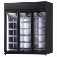 Commercial Beverage Display Fridge – 1800 litres – with 3 glass doors & advertising display