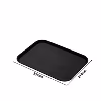 (12 komada) CAMBRO | CAMTREAD® - Pladanj od stakloplastike - Pravokutni - 350x270 mm - Visoki profil - Crna boja