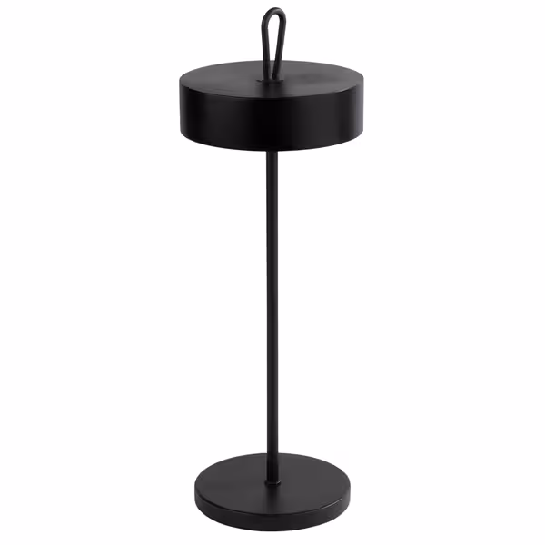 Şarj Edilebilir Masa Lambası - CLEO MINI - 3 kademeli kısılabilir - Ø120x350mm - Siyah