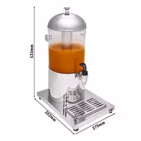 Commercial Juice Dispenser - 7.5 Litres - Stainless steel - incl. drip tray & lid