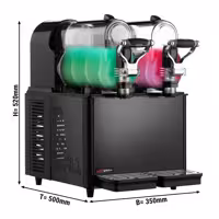 Slush (Buzlaş) Makinesi - 3+3L - 340W - Siyah