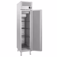 Koelkast RVS PREMIUM PLUS - GN 1/1 - 482mm - 325liter - tot +6°C - met 1 deur - geforceerde koeling, LED‑verlichting & legroosters