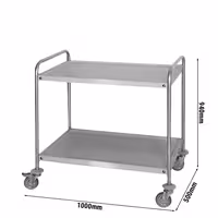 Kolica za posluživanje - 1000x500 mm - s 2 polica - 40 kg po polici