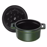 STAUB | Mini Cocotte Round Enamelled Cast Iron Casserole Dish – Ø10 cm – Basil Green