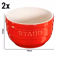 STAUB | CERAMIQUE - Set posudica - 2 komada - Keramika - Crvena boja trešnje