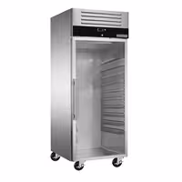 Szafa chłodnicza piekarnicza PREMIUM – stal nierdzewna – EN 600 x 800 – 800 L – z 1 drzwiami szklanymi