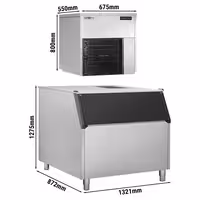 Aparat za ledene pahuljice - 550 kg/24 h - uklj. spremnik za led