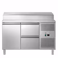 Stół przygotowawczy ECO – 1360 mm – na 7x GN 1/3 – z 1 drzwiami i 2 szufladami