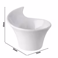 (12 adet) Sos Kasesi - FRIENDLY - PET - 70ml - 85x70mm - Beyaz