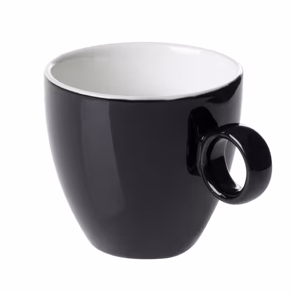 (6 kom) BART COLOUR CAFE - Šalica za kavu - 170 ml - Crna