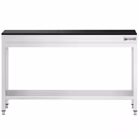 Rozsdamentes acél munkaasztal PREMIUM - 1600x600 mm - alsó polccal - gránit munkalappal
