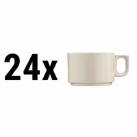 (24 adet) PERA Creme - Çay Fincanı - 70cc - Beyaz