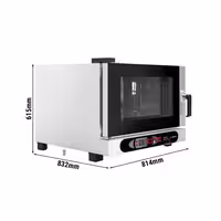 Commercial Electric Combi Oven- Digital Controls - 4x GN 1/1 or 4x EN 600x400 - incl. Automatic washing system, Wi‑Fi & USB