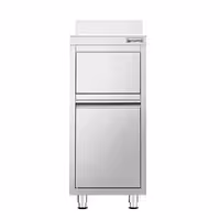 Kanta za smeće - s klapnim poklopcem - 400x600x1150 mm - s tihim zatvaranjem & s nogicama - Nehrđajući čelik (AISI 430)