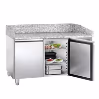Stół chłodniczy do pizzy ECO – 1500 x 800 mm – z 2 drzwiami