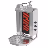Electric Doner Kebab Grill (Shawarma/Gyros) - 3 Burner - up to 40kg - 5.4kW - incl. 2 double doors & drip tray
