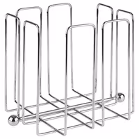 (6 adet) Peçetelik - WIRE - Metal - yaklaşık 150 kokteyl peçetesi - 190x190x190mm - ağırlık çubuğu dahil