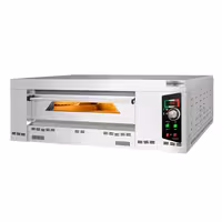 Gas Deck Pizza Oven - Single Deck - Refractory Stone Deck - 9 x Ø 34cm (13.4") - 230V Single Phase - Mechanical Controls - up to 450°C