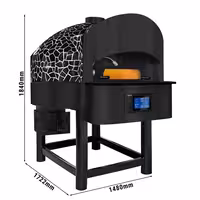 Gas Deck Pizza Oven - Single Deck - Stone Deck - 7 x Ø 30cm (12") - 230V Single Phase - Touchscreen Controls - up to 400°C - with Rotating deck