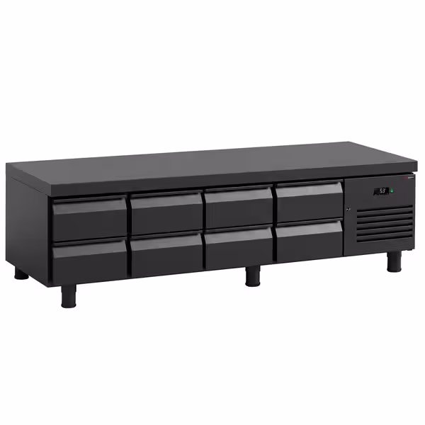Hladna bazna jedinica – 2400 mm – 386 litara – 8 ladica GN 1/1 – mat crna