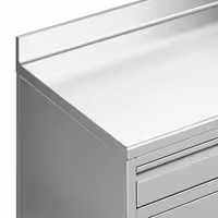 Rozsdamentes acél munkaszekrény - 800x600 mm - nyílóajtós, 2 ajtós – hátsó felhajtással