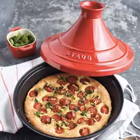 STAUB | Cast Iron Tajine – Ø 28 cm - Cherry Red - Matte Black Interior, Oven to 240°C