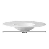(6 adet) WHITE DELIGHT - Çukur Tabak Yuvarlak - Porselen, Ø300mm, Beyaz