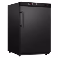 (2 szt.) Szafa mroźnicza magazynowa mini ECO – 200 L – z 1 drzwiami – wewnętrzna strona drzwi z tworzywa sztucznego – czarna