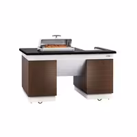 Mobile Buffet Service & Prep Station DUBLIN – 1600 × 1000 mm – Black Granite Worktop