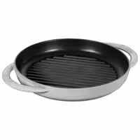 STAUB | Pure Grill Round Cast Iron Grill Pan – Ø23 cm - Graphite Grey