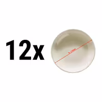 (12 adet) TEOS - Çukur Tabak - Yuvarlak Çukur - Porselen, Ø210mm, Krem