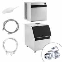 Commercial Ice Machine - Cube - 450 kg/24 h - incl. storage container
