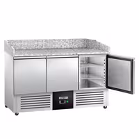 Commercial Pizza Prep Counter PREMIUM – 1400 × 700 mm – with 3 Doors