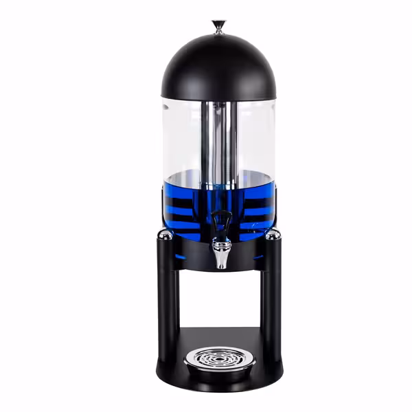 Commercial Juice Dispenser - polycarbonate container with removable lid - 7 Litres - Black - incl. removable lid