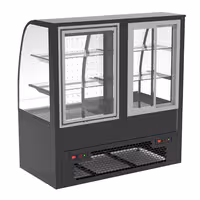 Commercial cake display fridge Self-Service - 1400mm - Double glazing - with 2 glass shelves - for patisserie
