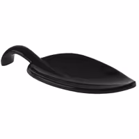(50 adet) Sunum Kaşığı LEAF - Melamin - 100mm - Siyah