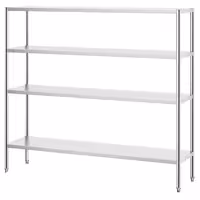 رفوف ستانلس ستيل PREMIUM - 2000x490mm - عمق: 500 mm - 4 رفوف (قابلة للتعديل) - الحمولة: 320 kg