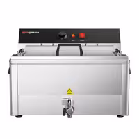 Električna friteza za ribu - 20,4 L - 5 kW - s odvodnom slavinom - stolna