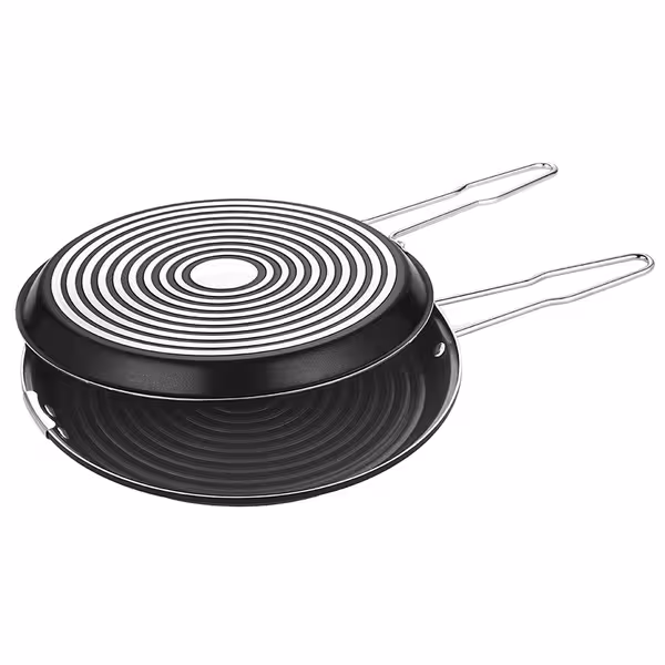 Poêle réversible - Fonte d’aluminium - Ø 320mm - Hauteur: 60mm - revêtement antiadhésif - gaz/céramique/électrique