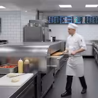 Electric Conveyor Pizza Oven - with Fireclay Stone Conveyor Belt - 1500x2500mm (59.1"x98.4") - Digital Controls - Belt width: 780mm (30.7") - up to 400°C - 200 pizzas/hour - Ø 32 cm each
