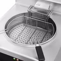 Električna friteza za ribu - 25 L - 14,0 kW - crna - stolna