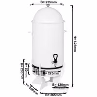 Hot drinks dispenser - 5L - 1kW - with induction - White
