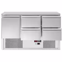 Rashladni pult ECO - 1368x700 mm - 368 l - Boja Crna - s 1 vrata - s 4 ladica - Statičko hlađenje