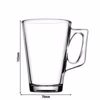 (24 adet) Kulplu Cam Bardak - AQUA - 250 ml