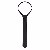 (5 pieces) KARLOWSKY | Slim Uniform Tie – Black - 148 x 6.5 cm - 95°C washable - Easy-care