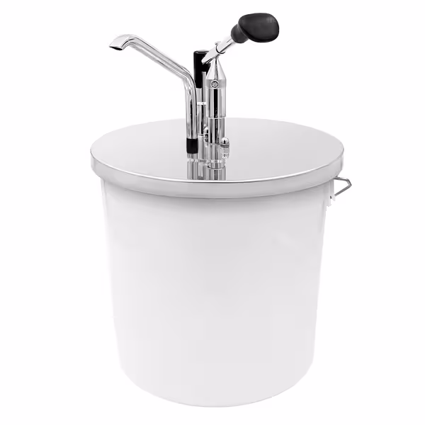 Dozator sosuri - oțel inoxidabil - 10 litri - dozare 25–40 g - 267x267x410 mm - potrivit pentru găleți 10 l