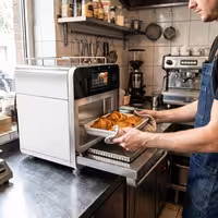 Commercial High Speed Oven - 3.5 kW - with hot air & microwave function - 18 liters - 7-inch touchscreen