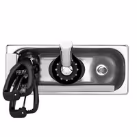 Duş Sprey Ünitesi - Kepçe Yıkama WATERSTOP ile kepçe yıkama duşu & entegre su geri akış önleyici & entegre su jeti regülatörü süzgeç tabağı dahil 81x98x264mm