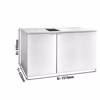Profesionalni hladnjak za pivske bačve bez agregata - 3x50 l bačve - 1510 x 620 mm
