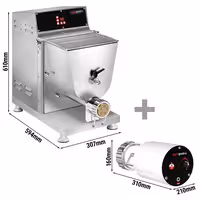 Profesionalni Električni stroj za izradu tjestenine - 13 kg/h - 750 W - Ø 57 mm - s rezačem za tjesteninu